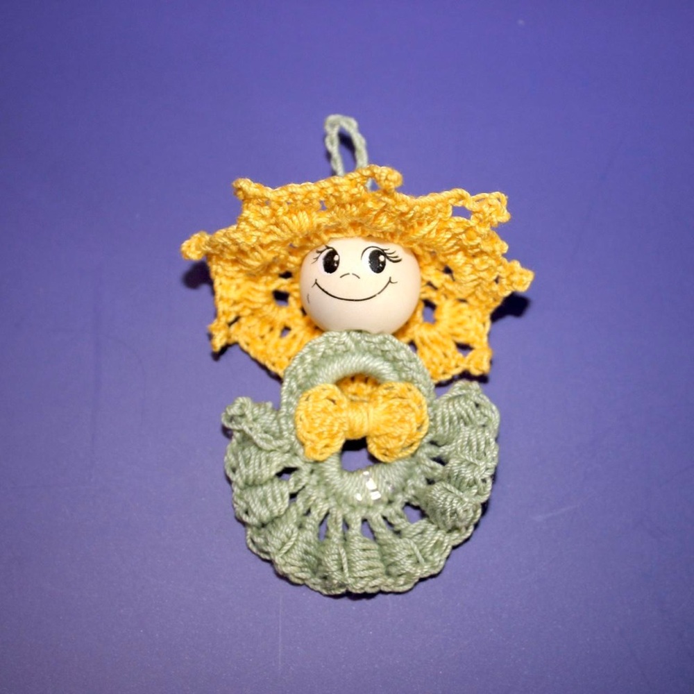 Handmade Crochet Doll Ornament